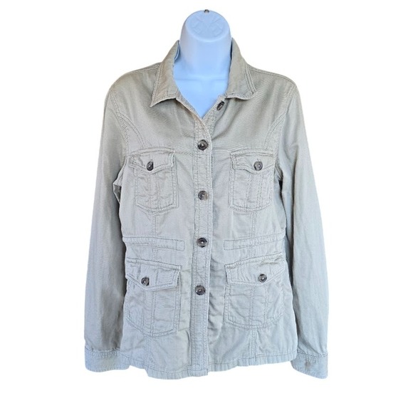 Mossimo Supply Co Jackets & Blazers - Mossimo Utility Field Jacket Womens Large Khaki Tan Safari‎ Gorpcore Military